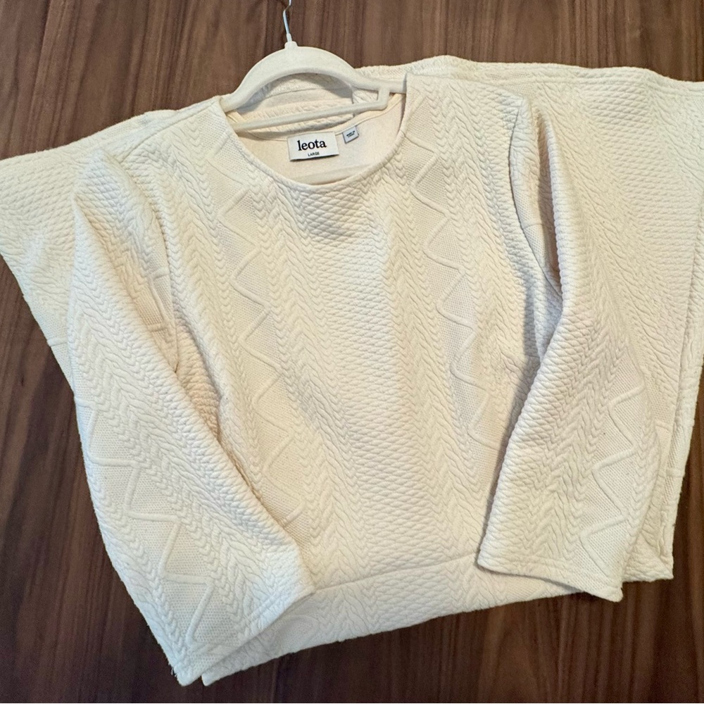 Leota Women's Textured Cream Sweaterdress